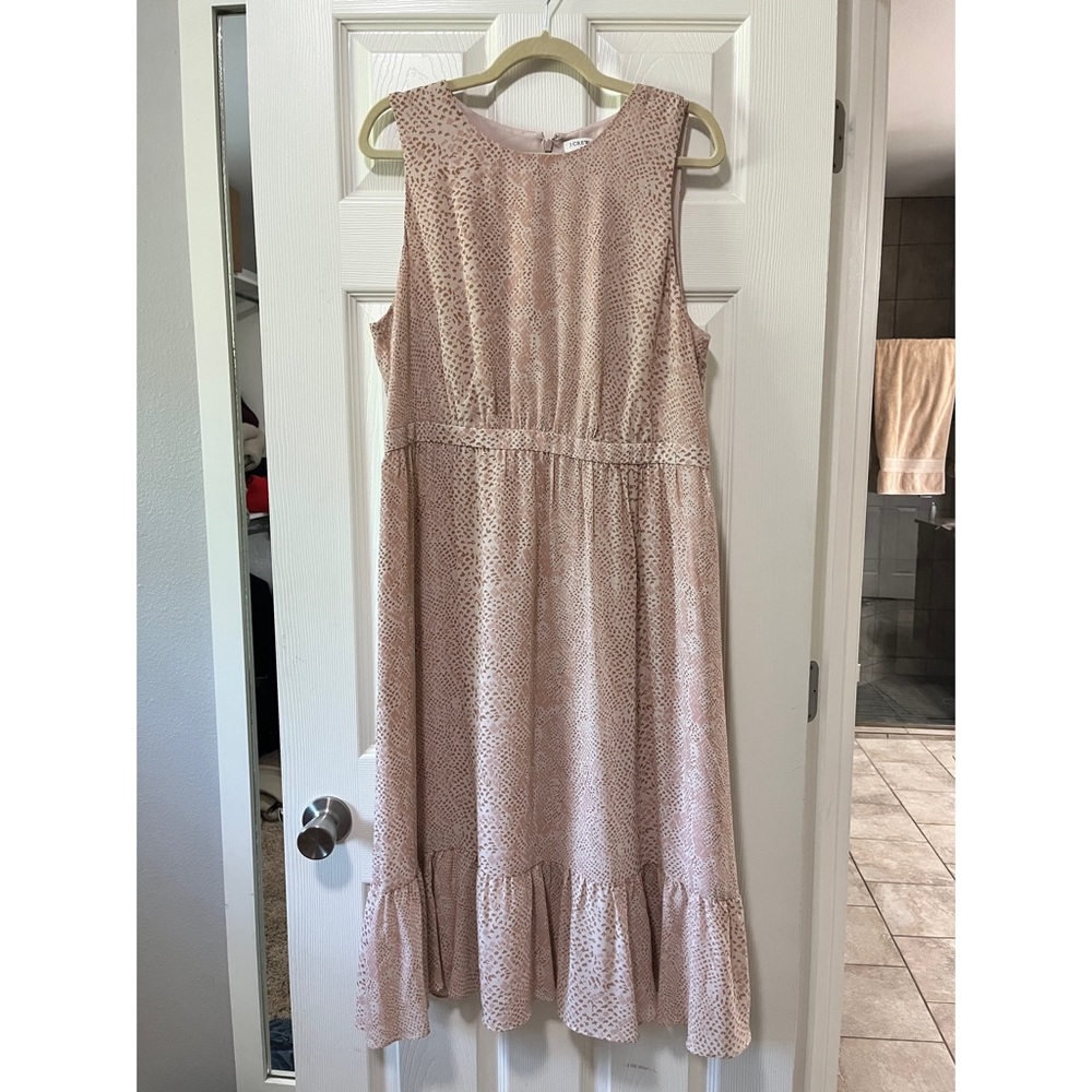 J. Crew pink snakeskin dress